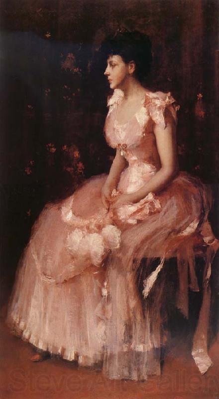 William Merritt Chase The girl in the pink Norge oil painting art